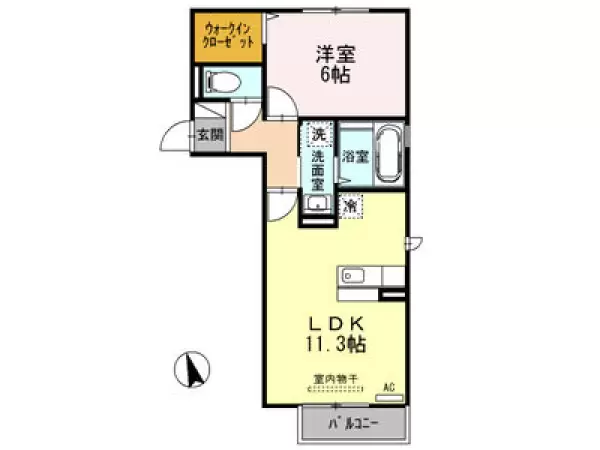 201号室の間取り図
