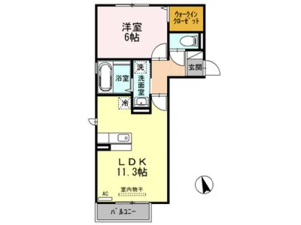 203号室の間取り図