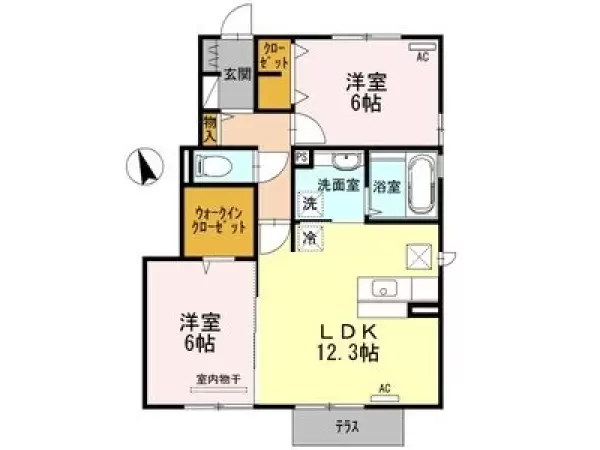 101号室の間取り図