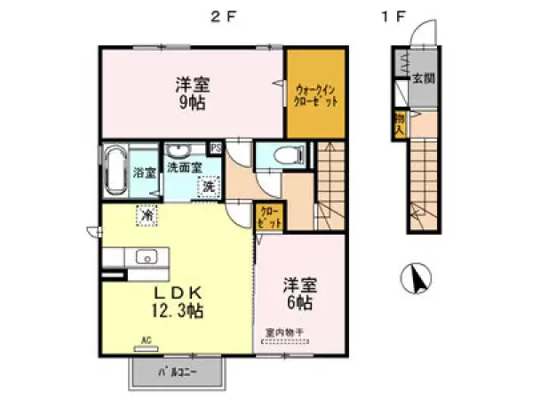 202号室の間取り図