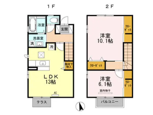 2号室の間取り図
