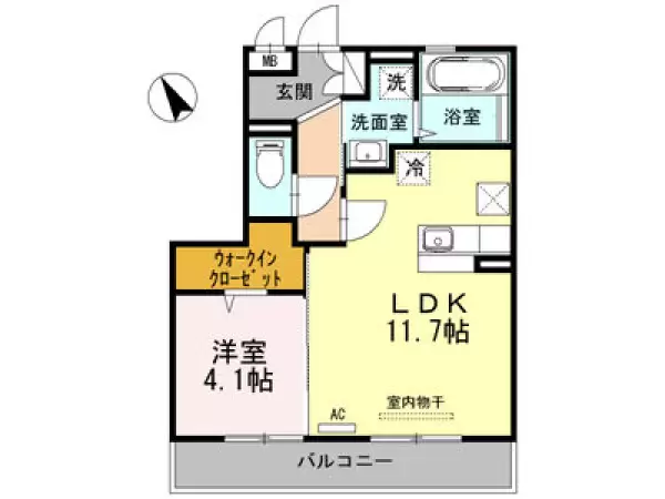 103号室の間取り図
