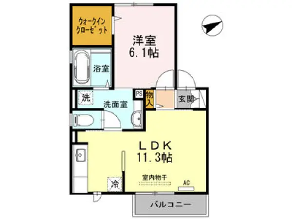202号室の間取り図
