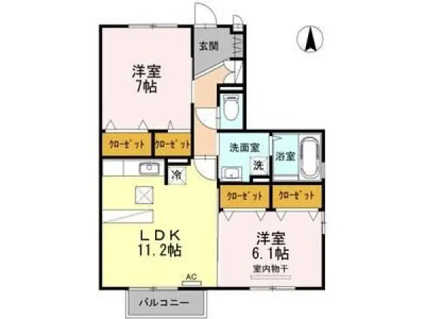 101号室の間取り図