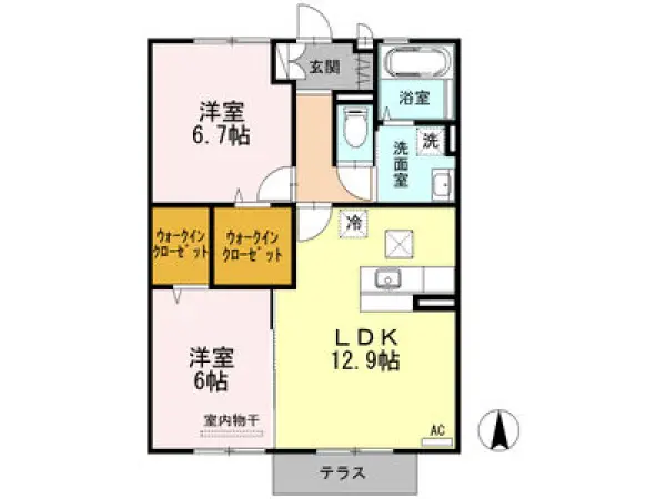 102号室の間取り図