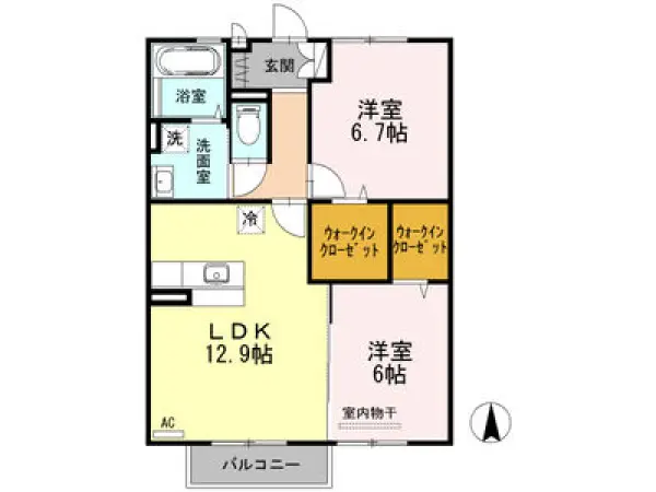 203号室の間取り図
