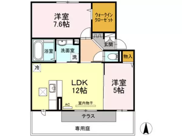 102号室の間取り図