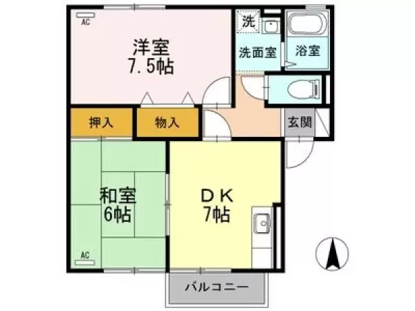 101号室の間取り図