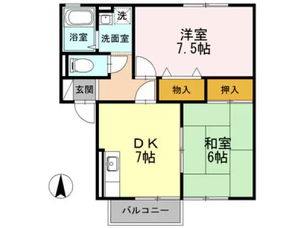 102号室の間取り図