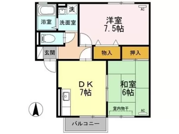 105号室の間取り図