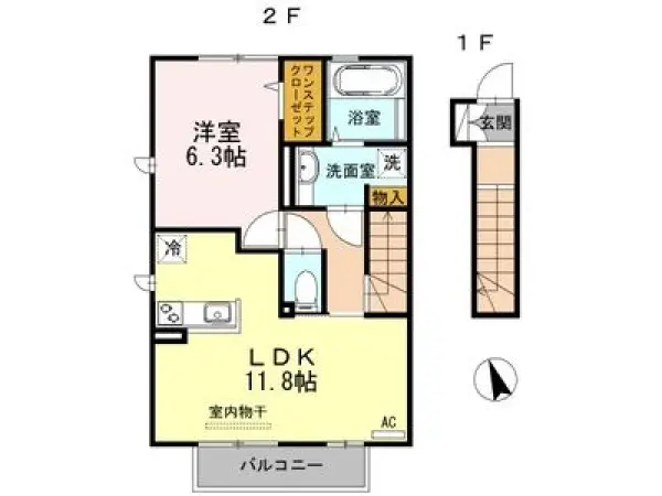205号室の間取り図