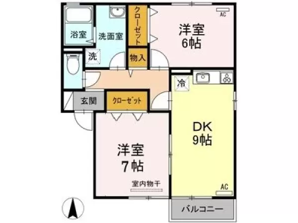 102号室の間取り図