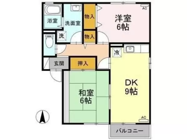 202号室の間取り図