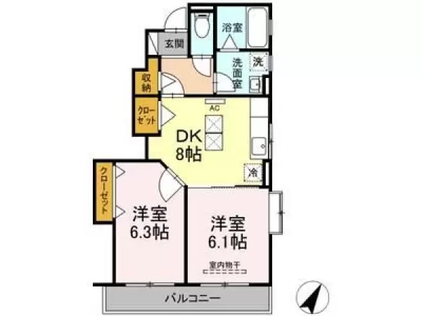 101号室の間取り図