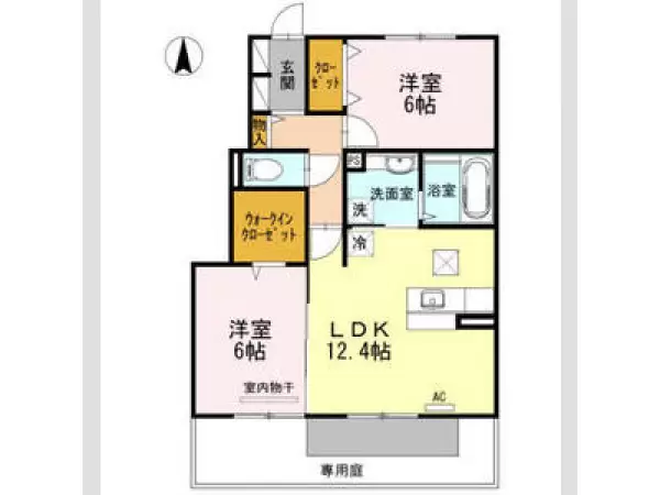 106号室の間取り図