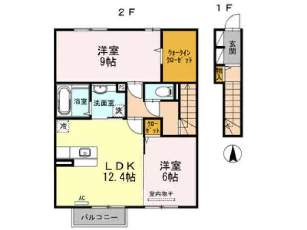 202号室の間取り図