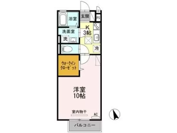 107号室の間取り図