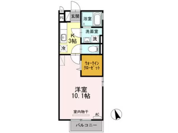201号室の間取り図