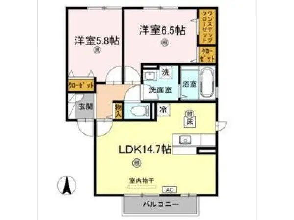 102号室の間取り図
