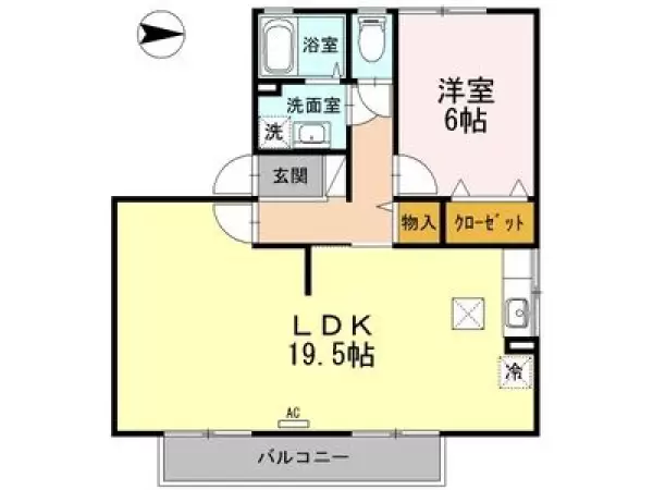 101号室の間取り図