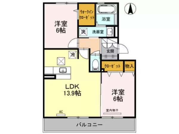 102号室の間取り図
