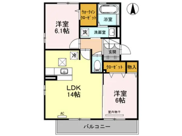 105号室の間取り図