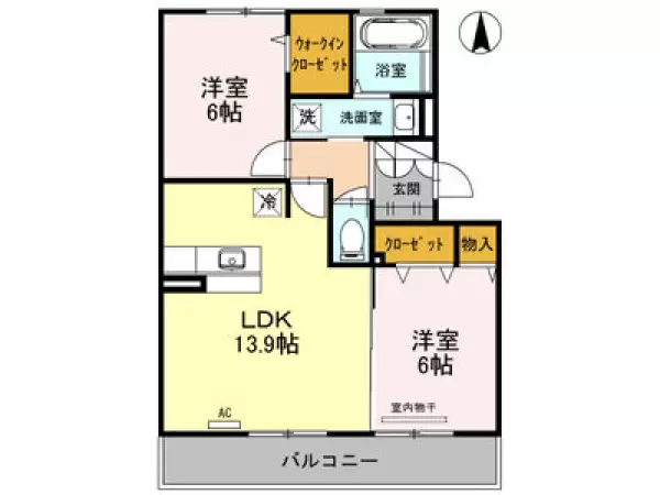 302号室の間取り図