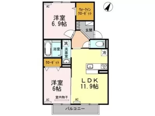 207号室の間取り図