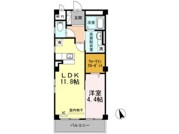 205号室の間取り図