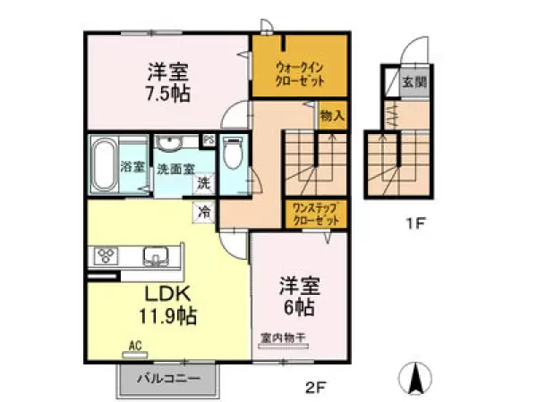 203号室の間取り図