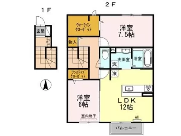 205号室の間取り図