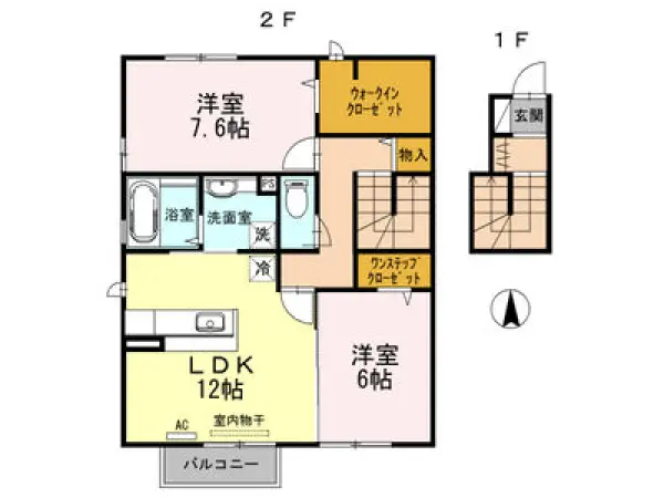 206号室の間取り図