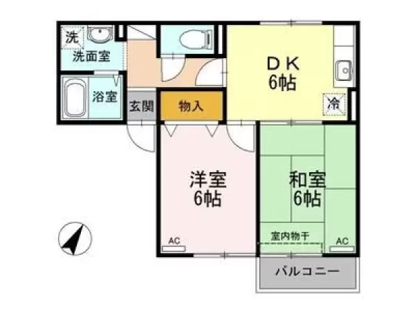 203号室の間取り図