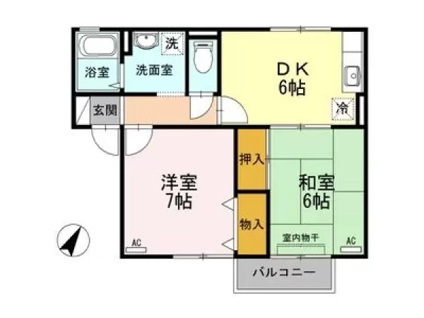 102号室の間取り図