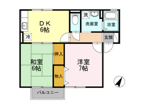 201号室の間取り図
