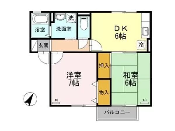 202号室の間取り図