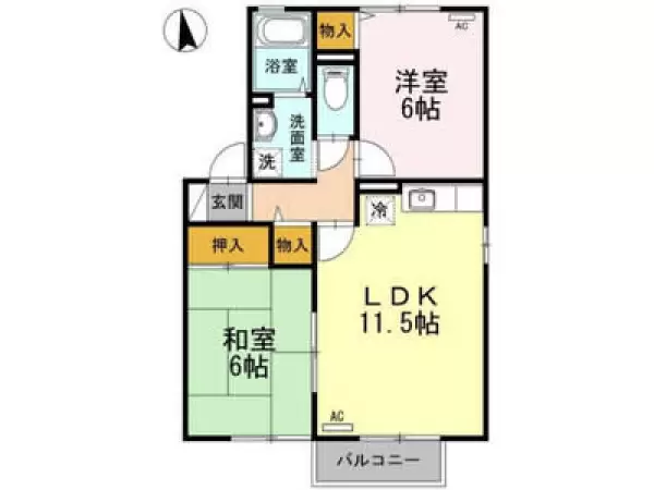 201号室の間取り図