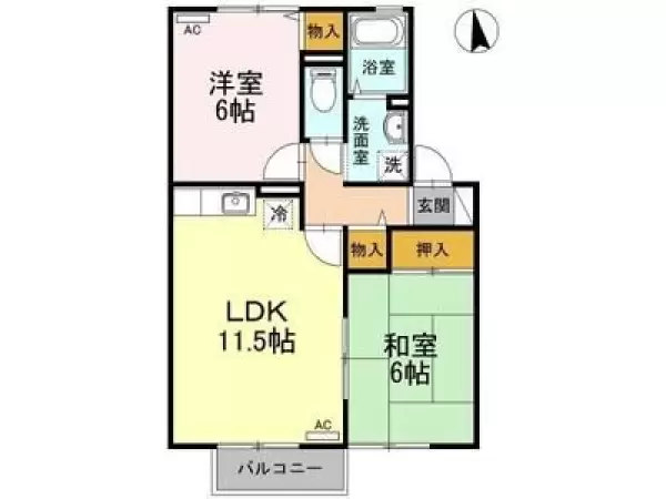 102号室の間取り図