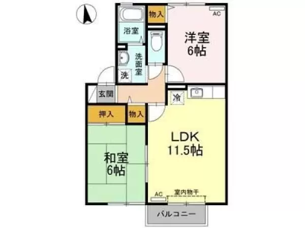 201号室の間取り図