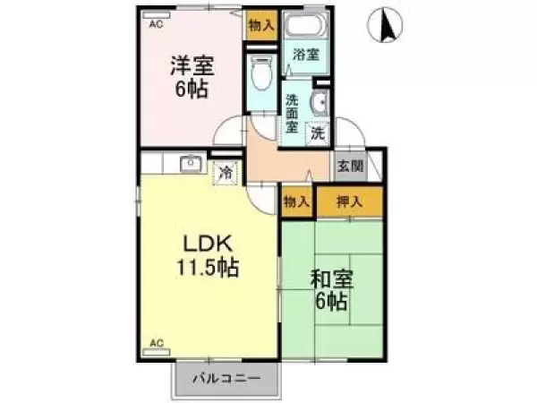 205号室の間取り図