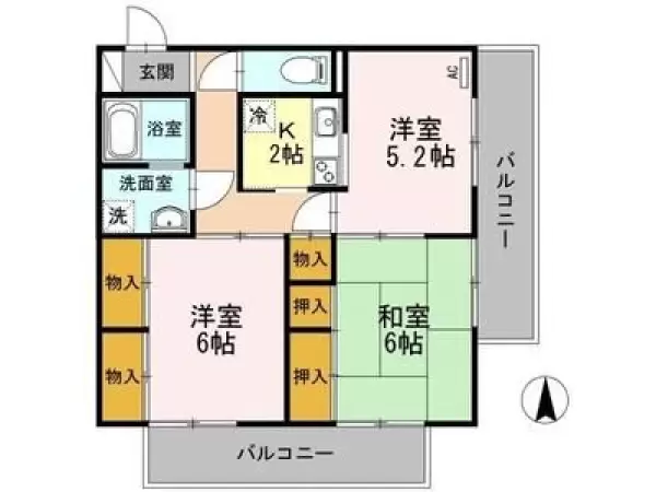 213号室の間取り図