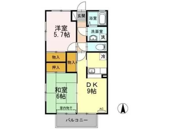 221号室の間取り図
