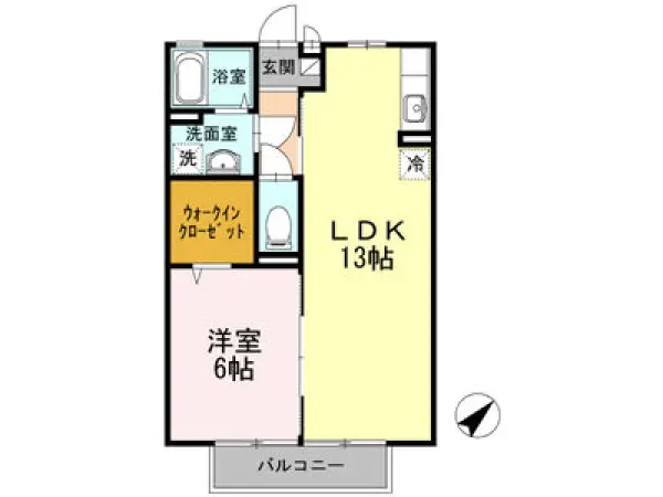 202号室の間取り図