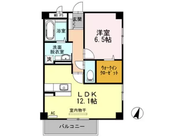 101号室の間取り図