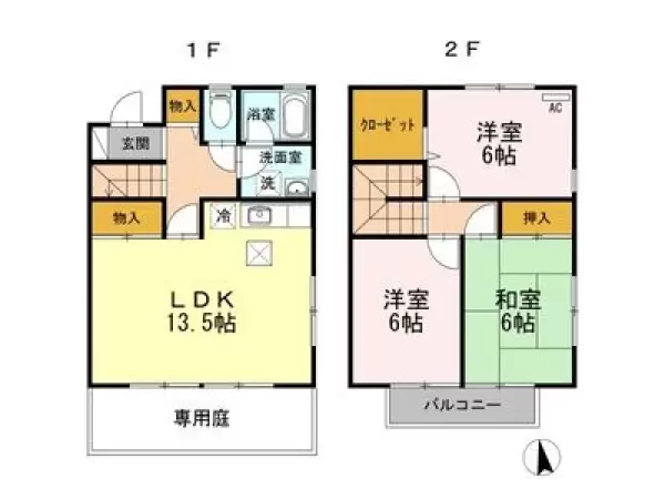 -3-1号室の間取り図