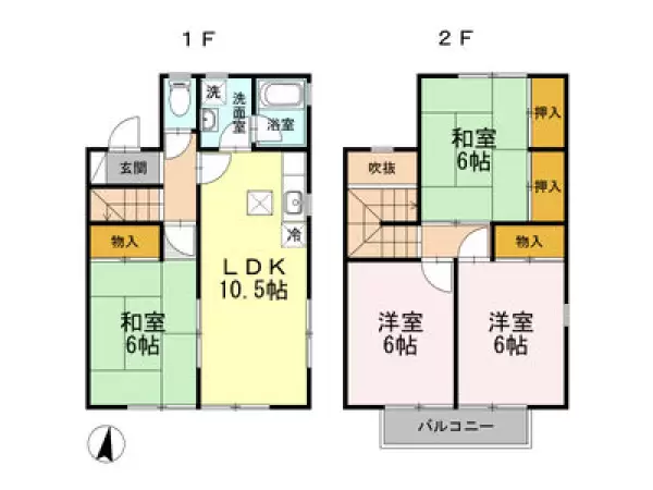 -1-1号室の間取り図