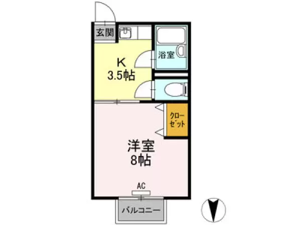 201号室の間取り図