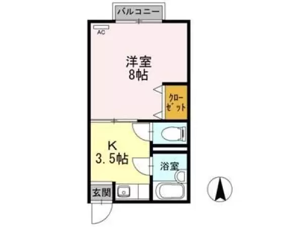 206号室の間取り図