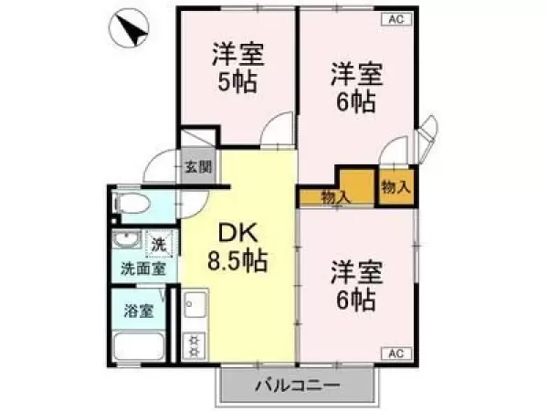 101号室の間取り図