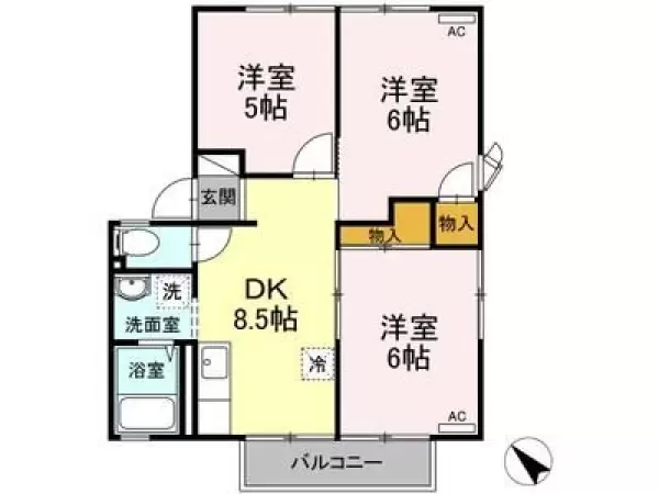 201号室の間取り図